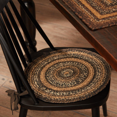 Espresso Jute Braided Chair Pad VHC Brands - The Fox Decor